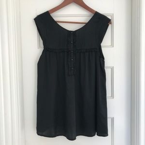 An'ge Black Silk Top